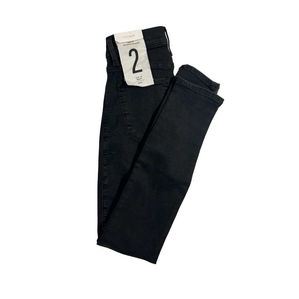 Lucky Brand Uni-Fit Skinny Jeans Black High Rise Size 2 W25-26 Regular